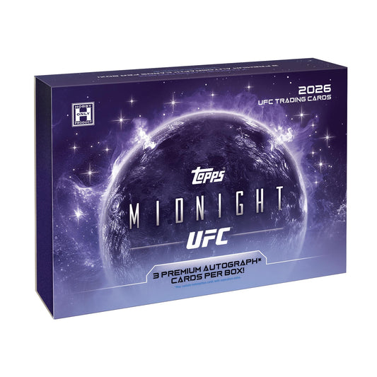 2026 Topps Midnight UFC Hobby Box (7 Cards Per Pack, 1 Pack Per Box) 3 Autographs Per Box